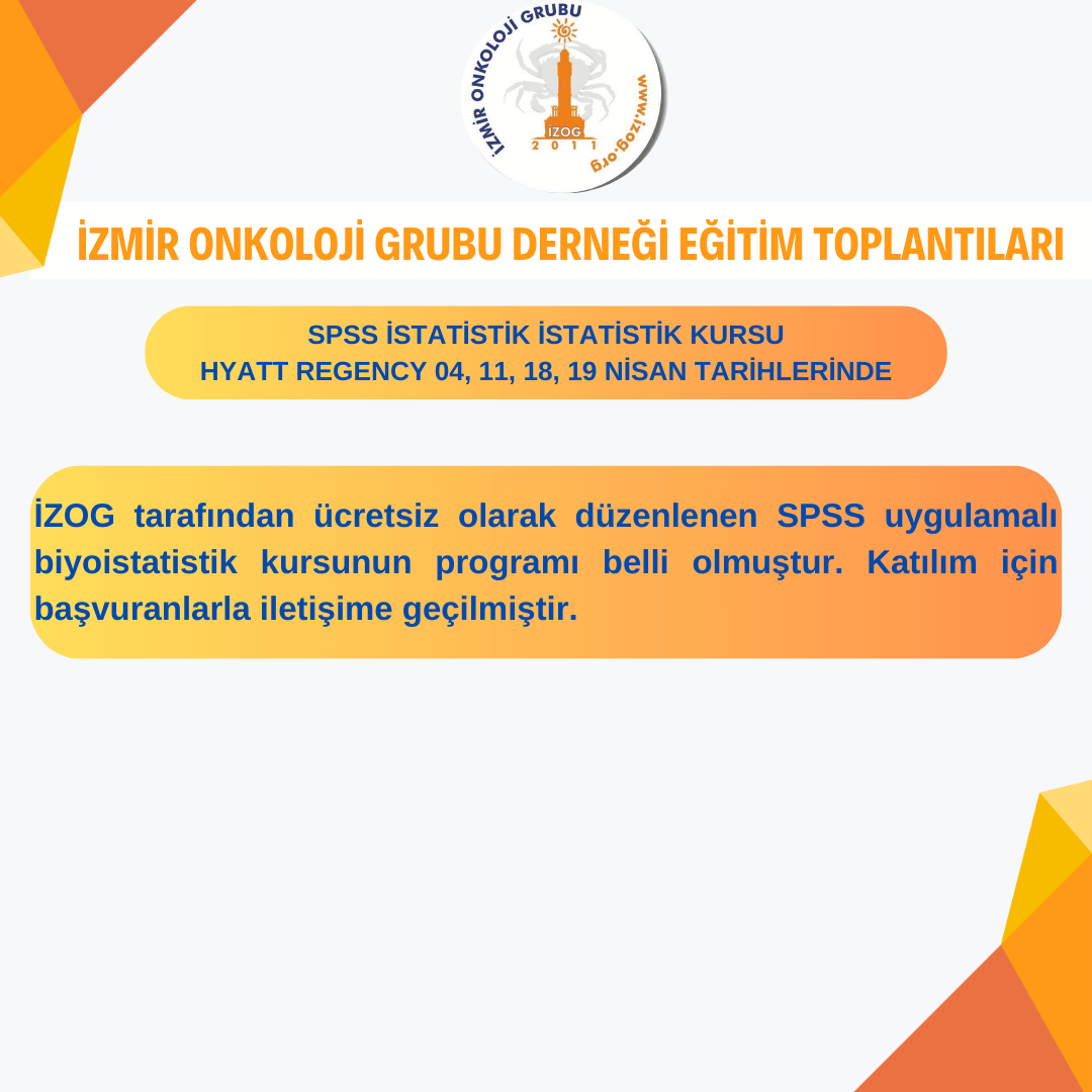 Spss Uygulamalı Tıbbi İstatistik Kursu