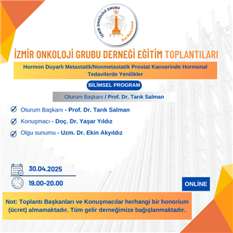 Hormon Duyarlı  Metastatik/Nonmetastatik Prostat Kanserinde Hormonal Tedavilerde Yenilikler